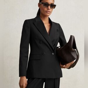 Reiss Double Breasted Wool Blazer
